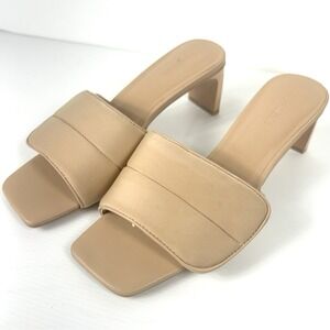 Open Edit Size 7.5‎ M Cava Adjustable Slide Sandals Tan Hook Loop Women's